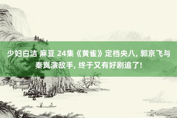 少妇白洁 麻豆 24集《黄雀》定档央八， 郭京飞与秦岚演敌手， 终于又有好剧追了!